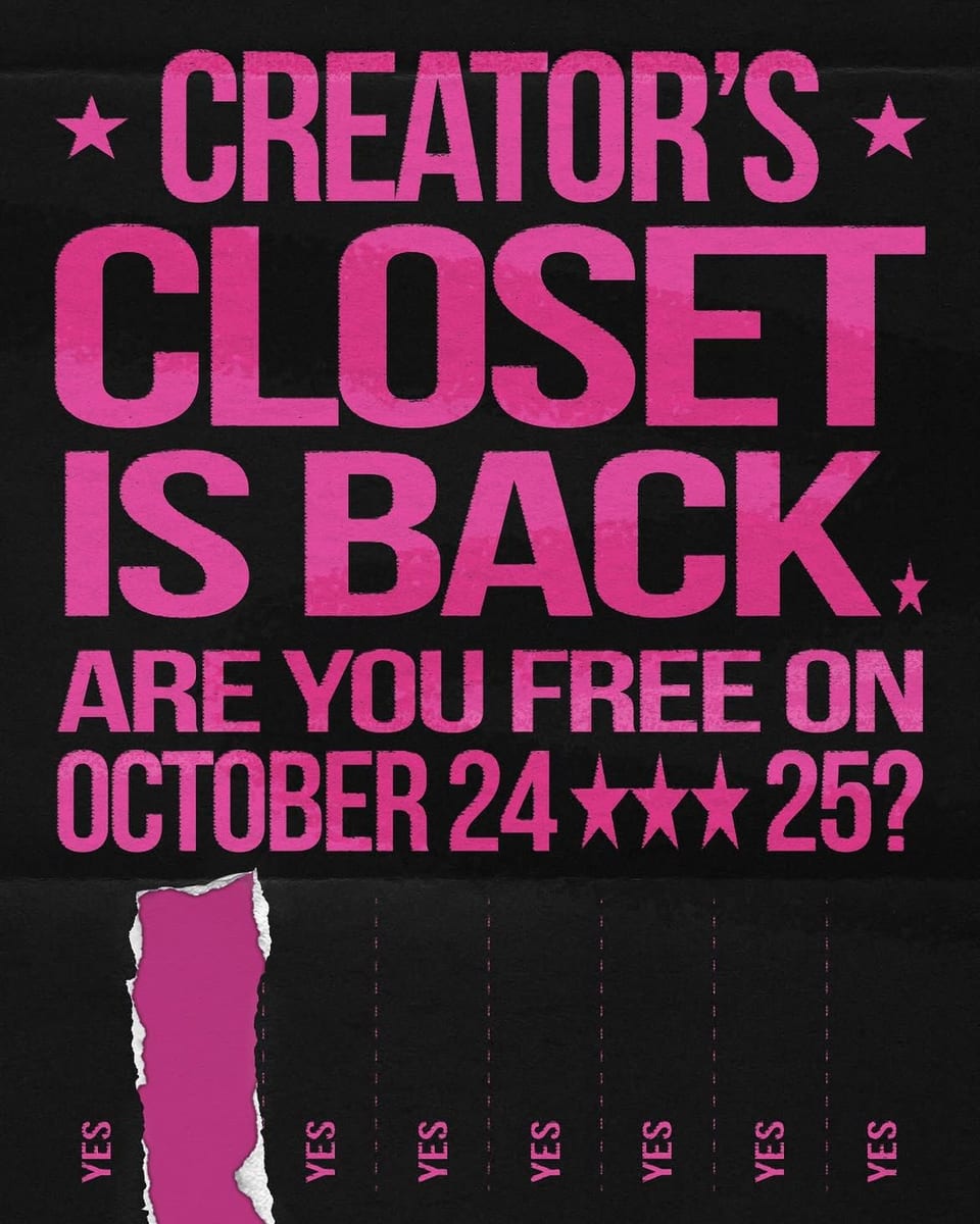 creators closet cleanup